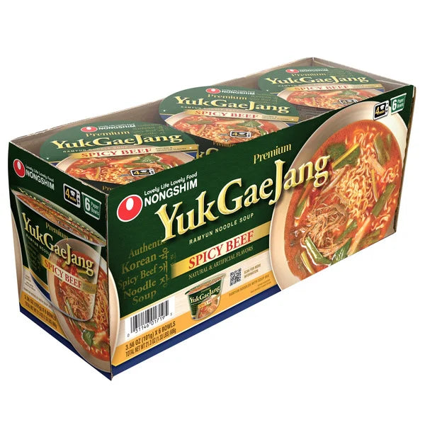 YukGaeJang Spicy Beef Ramen 3.56oz (Box of 6)