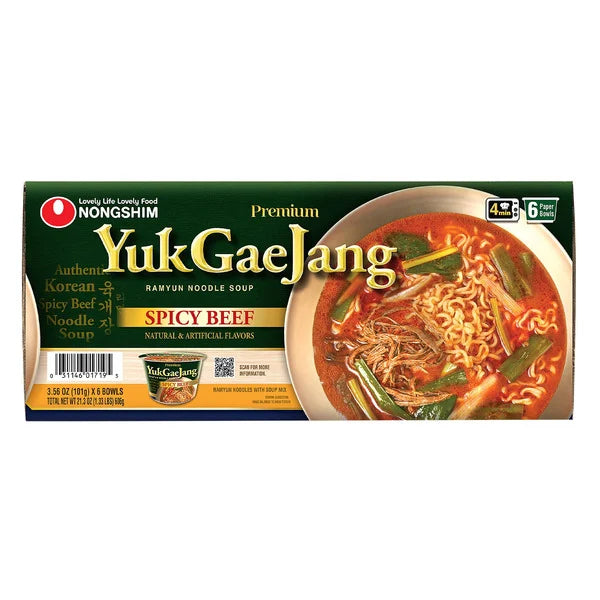 YukGaeJang Spicy Beef Ramen 3.56oz (Box of 6)
