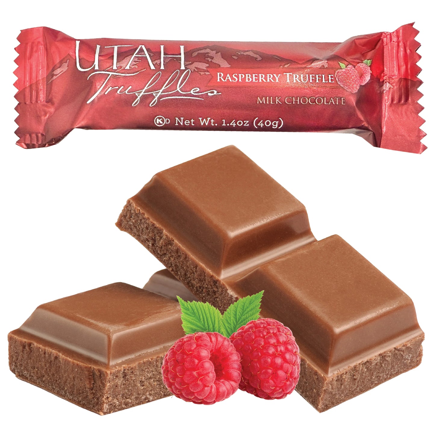 Raspberry Milk Chocolate Truffle Bar (Box of 24)