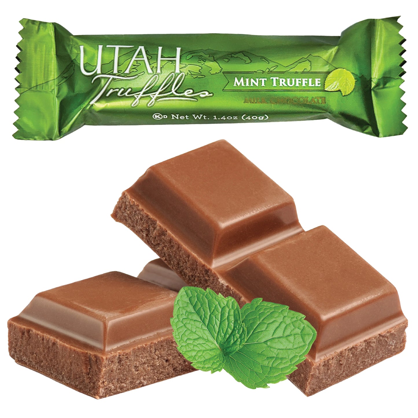 Mint Milk Chocolate Truffle Bar (Box of 24)